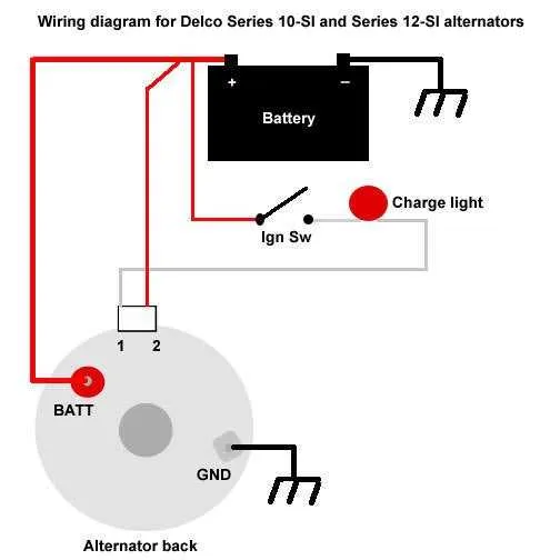 1 wire one wire alternator wiring diagram chevy