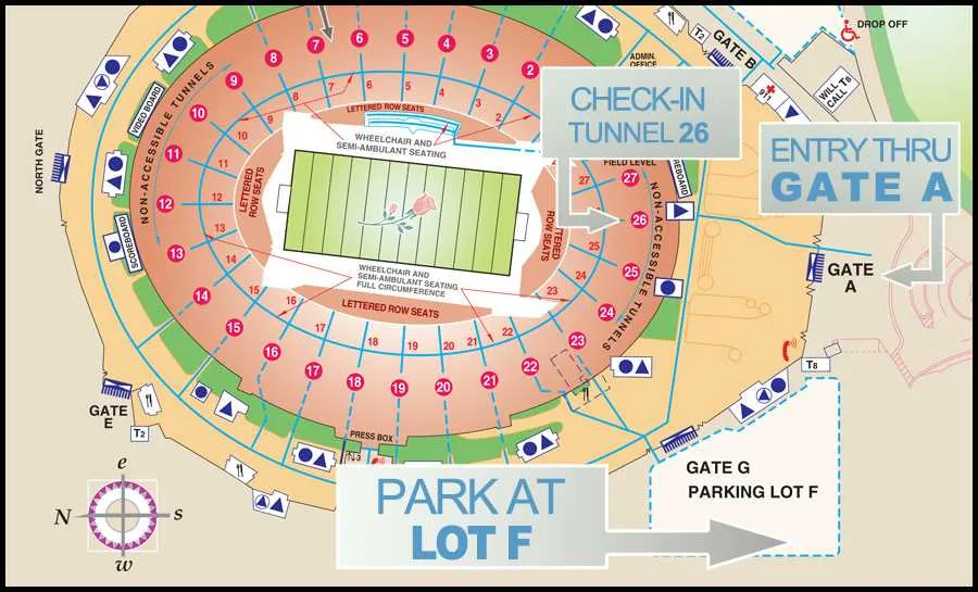 rose bowl stadium diagram