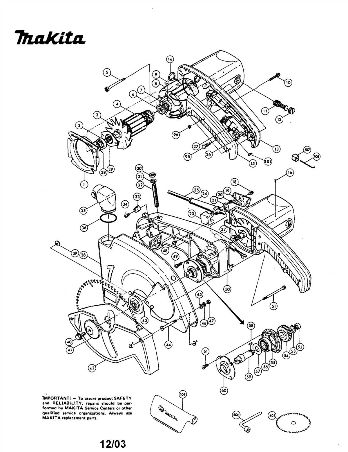 Sourcing Makita Parts Using the Diagram