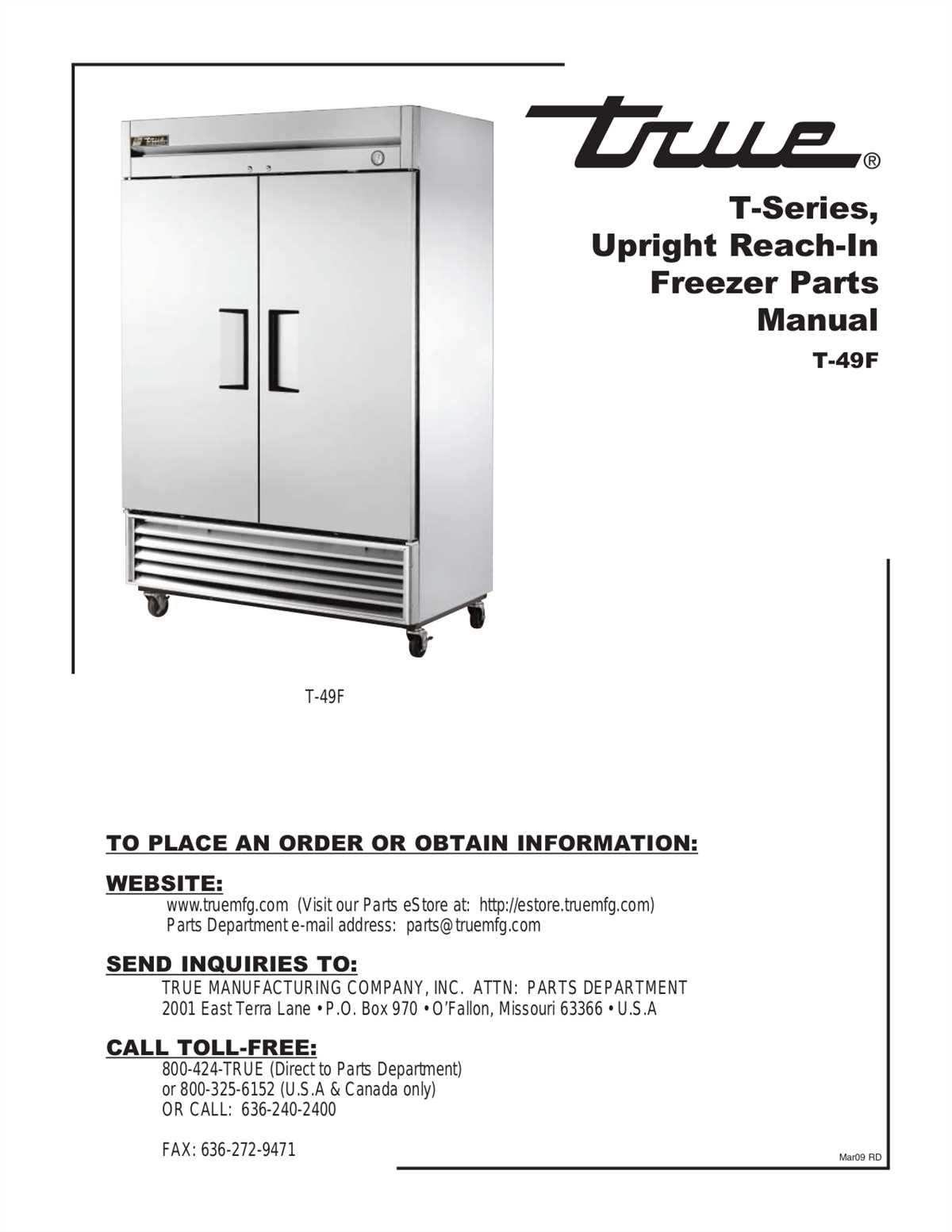 Where to Find True Freezer Parts Diagrams