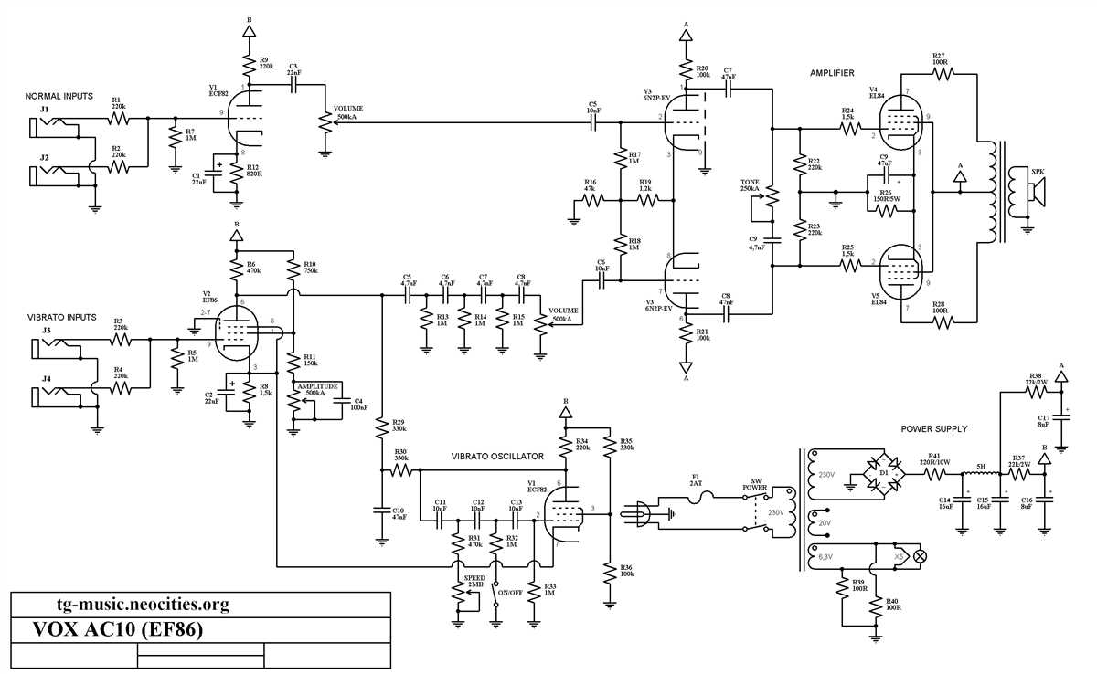 Understanding the Components of a Vox ac10 Schematic