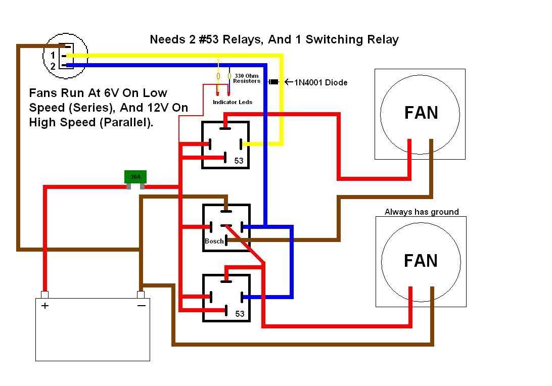 How does a Dayton 2 speed fan switch work?