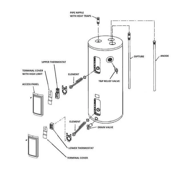 water heater parts diagram