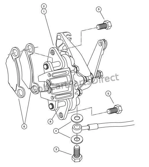 rear brake caliper diagram