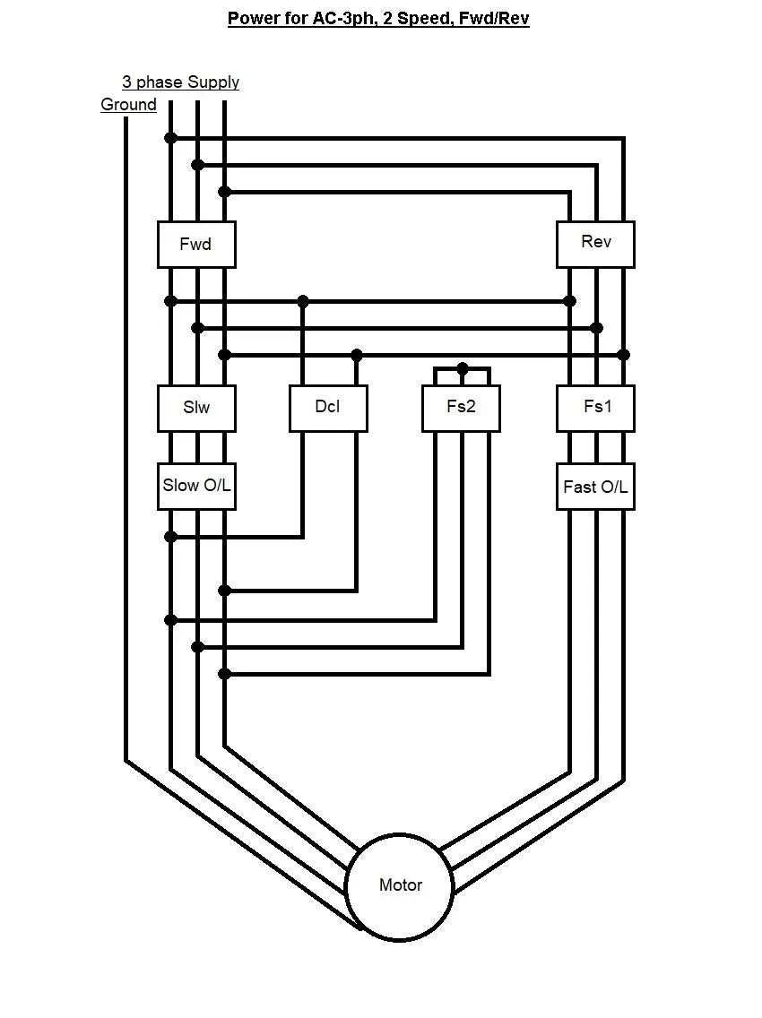 wiring diagram for 3 phase motor