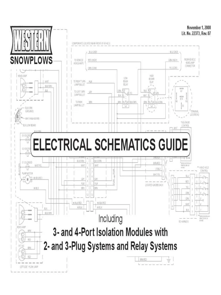 wiring diagram for a western snow plow