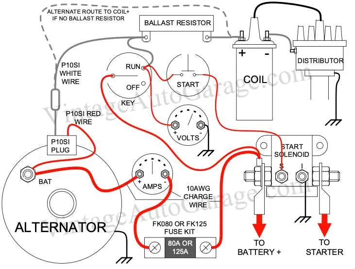 delco chevy 4 wire alternator wiring diagram