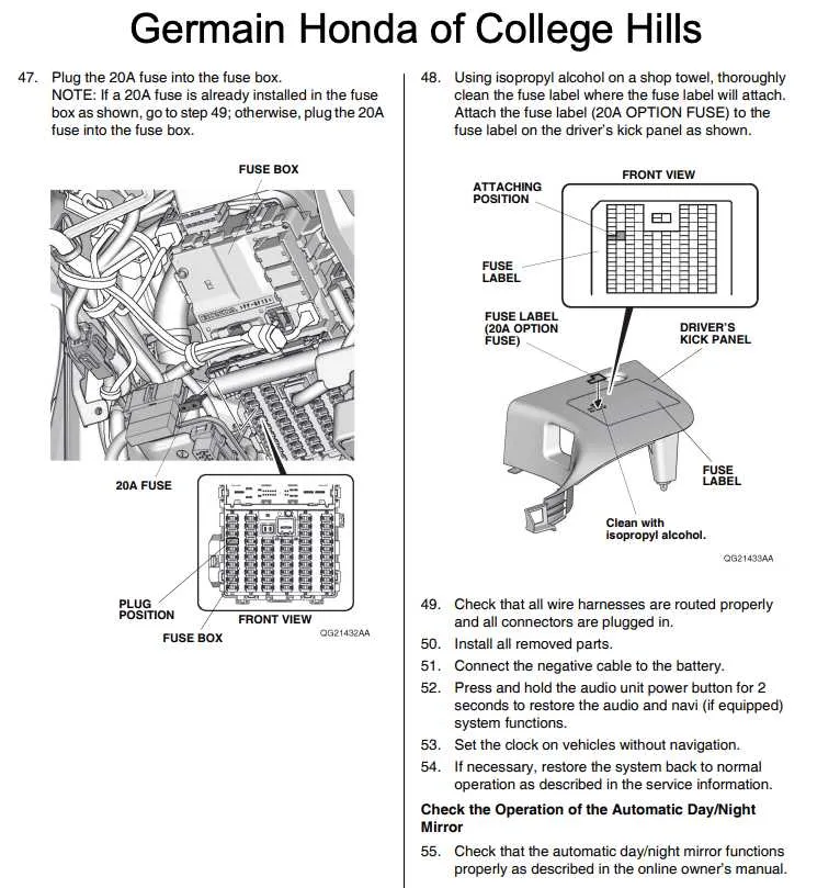 fuse box diagram 97 honda civic
