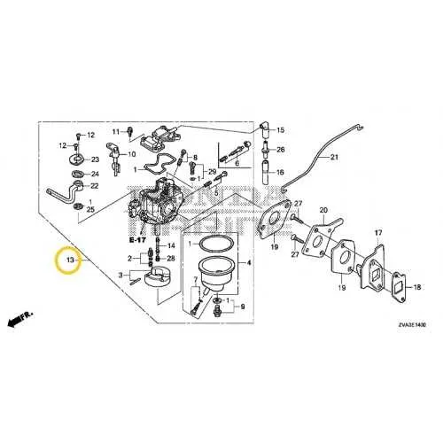 honda push mower carburetor diagram