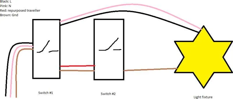 three wire switch diagram