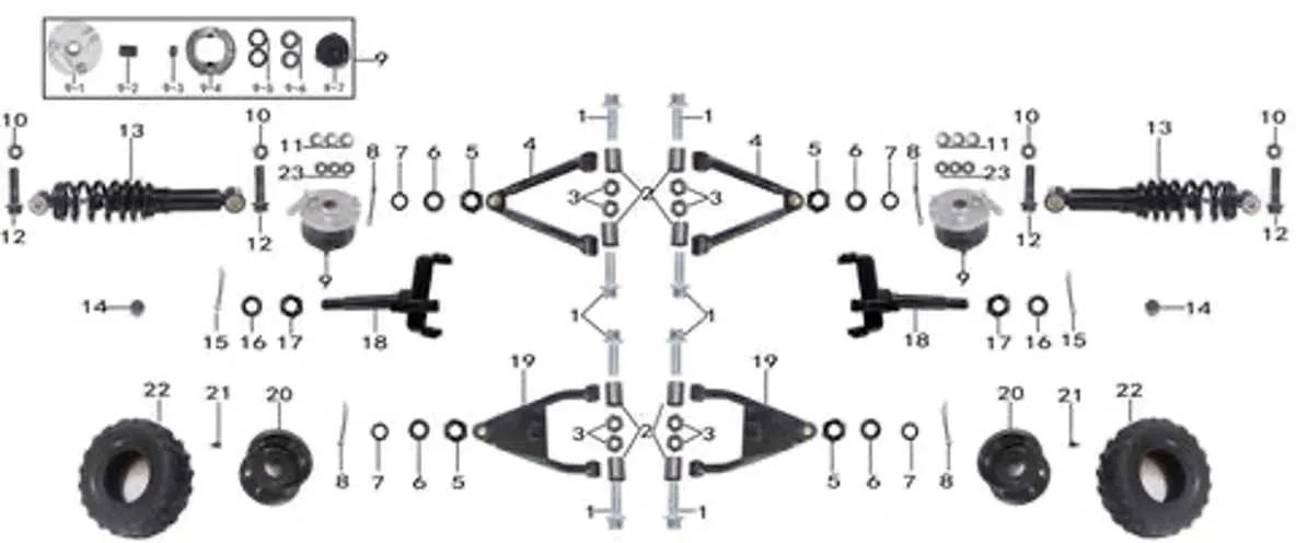 front end parts diagram