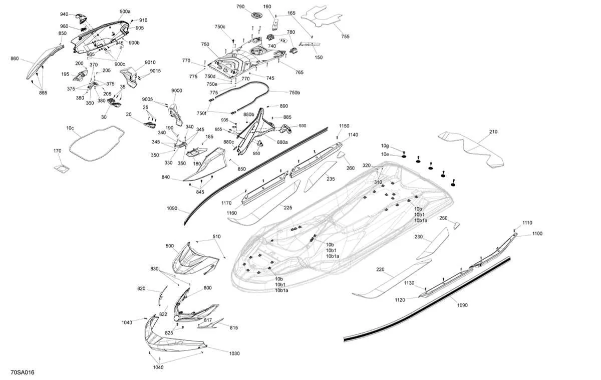 sea doo parts diagram
