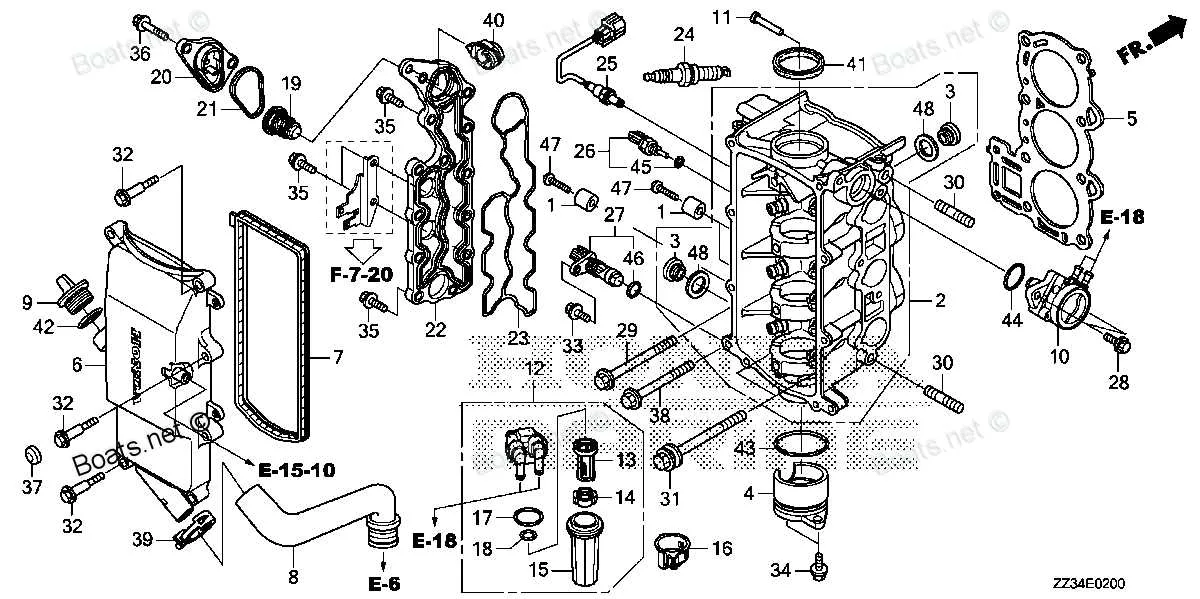 honda outboard motor parts diagram