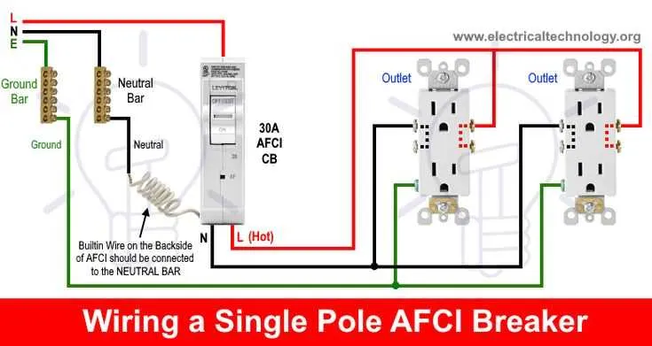 arc fault circuit breaker wiring diagram