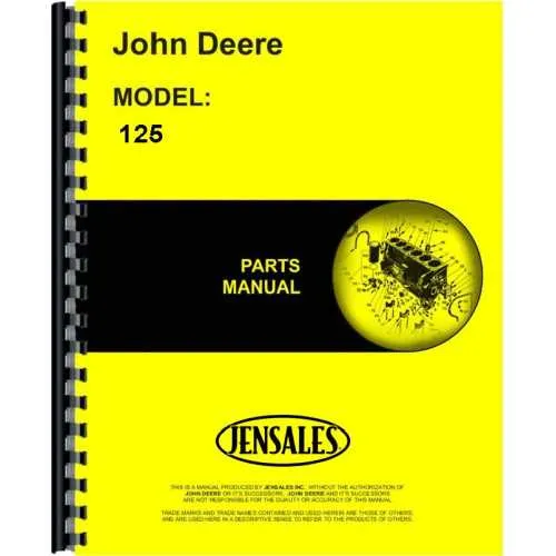 john deere 125 parts diagram