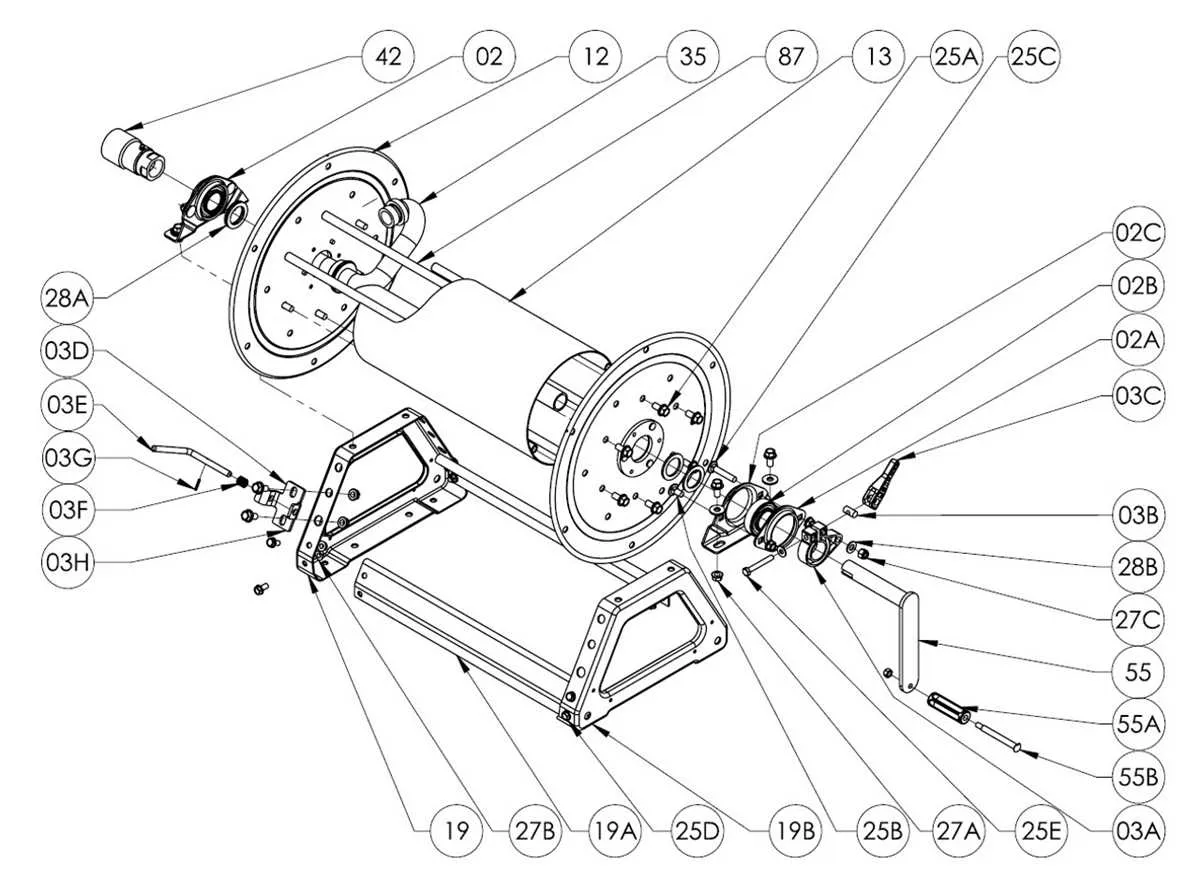fishing reel parts diagram